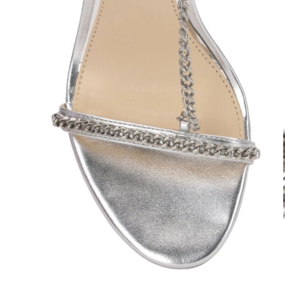 NEW JESSICA SIMPSON Silver Quiven High Heel Sandals 253 - Picture 7 of 10